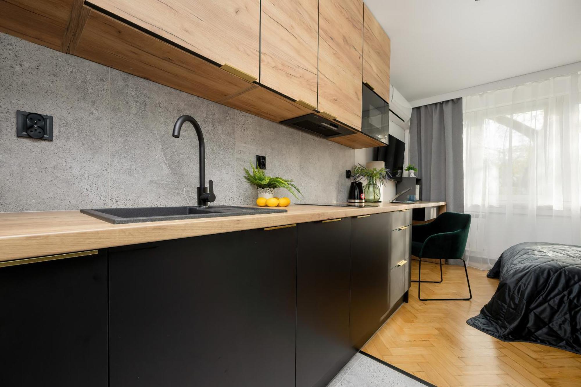 Modern Black & Wooden Apartment Warsaw Near The Airport By Noclegi Renters Varsóvia Exterior foto